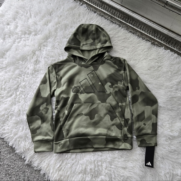 Adidas Boy's Camo Hoodie. Size Small (8). New. - Picture 1 of 8